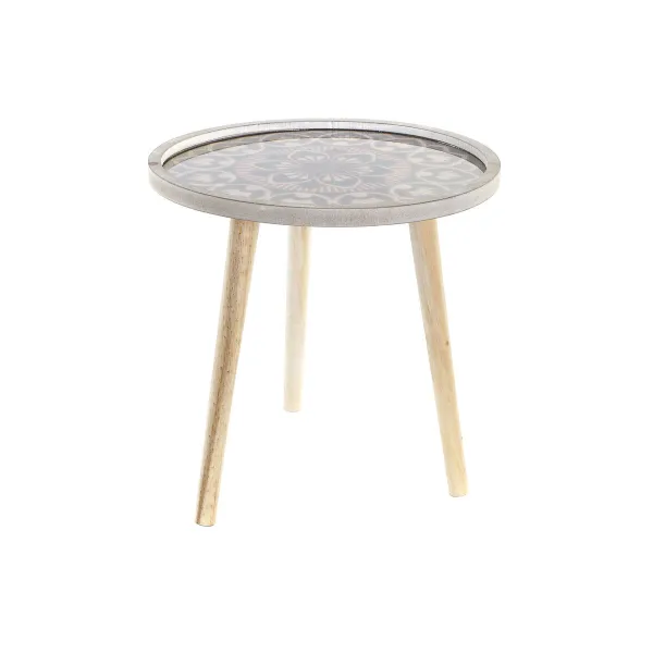 Mazs galdiņš DKD Home Decor Dabisks Melns 40 x 40 x 41 cm Koks MDF