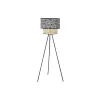 Grīdas lampa DKD Home Decor Dabisks Melns Metāls Plaukstas Poliesters Koloniāls (60 x 60 x 129 cm)