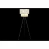 Lubinis šviestuvas DKD Home Decor Natūralus Juoda Metalinis Delnai Poliesteris (60 x 60 x 129 cm)