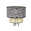 Grīdas lampa DKD Home Decor Dabisks Melns Metāls Plaukstas Poliesters Koloniāls (60 x 60 x 129 cm)