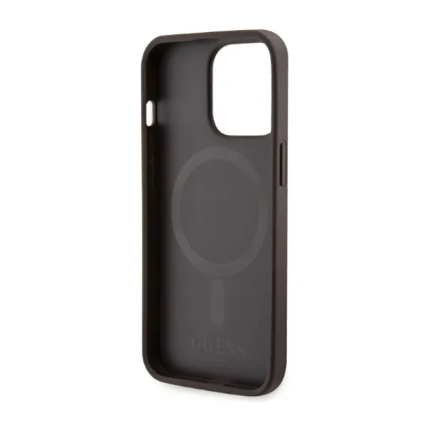 Guess 4G Printed Stripes MagSafe - Case for iPhone 13 Pro Max (Brown)