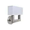 Seinälamppu DKD Home Decor Hopeinen Metalli Polyesteri Valkoinen 220 V 40 W (25 x 14 x 24 cm)