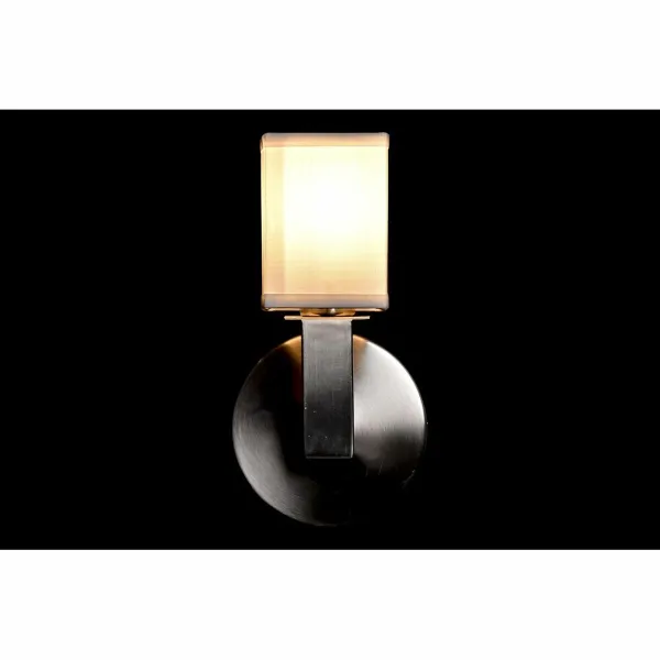 Wall Lamp DKD Home Decor Silver Metal Polyester White 220 V 40 W (12 x 10 x 22 cm)