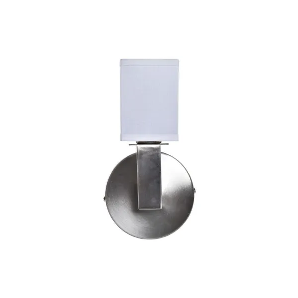Sieninė lempa DKD Home Decor Sidabras Metalinis Poliesteris Balta 220 V 40 W (12 x 10 x 22 cm)