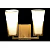 Wall Lamp DKD Home Decor Crystal Golden Metal Polyester White (30 x 18 x 23 cm)