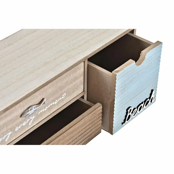 Dėžutė DKD Home Decor Ruda Turkis Medžio 34 x 13 x 16 cm