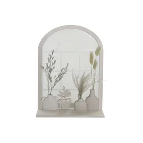 Sieninis veidrodis DKD Home Decor Rusvai gelsva Vaza Cottage 35 x 10 x 50 cm