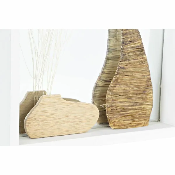 Sienas spogulis DKD Home Decor Balts Dabisks Cottage 25 x 4 x 25 cm (2 gb.)