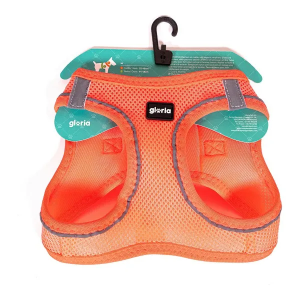 Упряжь для собак Gloria Air Mesh Trek Star Регулируемый Оранжевый L (33,4-35 cm)