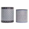 Atkritumu tvertne DKD Home Decor Zils Balts Koks Canvas Vintage