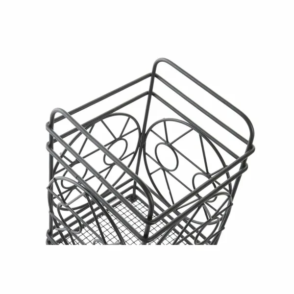 Сушилка для столовых приборов DKD Home Decor Чёрный Металл геометрический 12 x 12 x 20 cm