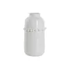 Vaza DKD Home Decor Balta Keramikos dirbinys Pomponai 12 x 12 x 24 cm