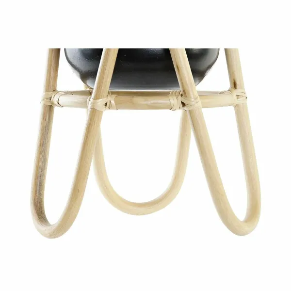 stādītājs DKD Home Decor Dabisks Melns Metāls Koloniāls Bambuss (26 x 26 x 40 cm)