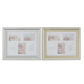 Nuotraukų rėmelis DKD Home Decor Auksinis Sidabras Aliuminis Stiklas polistirenas Tradicinis 47 x 2 x 40 cm (2 vnt.)