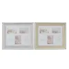 Nuotraukų rėmelis DKD Home Decor Auksinis Sidabras Aliuminis Stiklas polistirenas Tradicinis 47 x 2 x 40 cm (2 vnt.)
