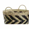 Набор корзин DKD Home Decor Чёрный Светло-коричневый Натуральное волокно (3 Предметы) (3 штук)