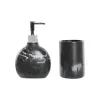Kylpysetti DKD Home Decor Musta Hartsi Muovinen 11 x 6 x 17 cm 2 Kappaletta