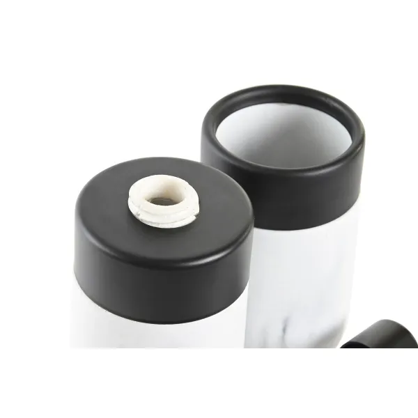 Kylpysetti DKD Home Decor Valkoinen Musta Valkoinen/Musta Metalli Hartsi Moderni 7,2 x 7,2 x 16,4 cm