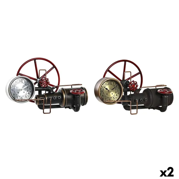 Настольные часы DKD Home Decor Позолоченный Серебристый Vintage (2 штук)