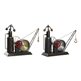 Table clock DKD Home Decor Golden Silver Vintage (2 Units)