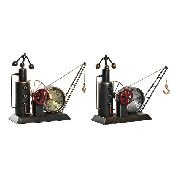 Настольные часы DKD Home Decor Позолоченный Серебристый Vintage (2 штук)