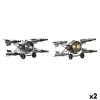 Настольные часы DKD Home Decor Позолоченный Серебристый Космический корабль Loft (2 штук)