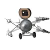 Настольные часы DKD Home Decor Позолоченный Серебристый Космический корабль Loft (2 штук)