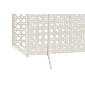 Полка для журналов DKD Home Decor Белый Натуральный Металл плетеный Boho 36,5 x 15 x 41 cm