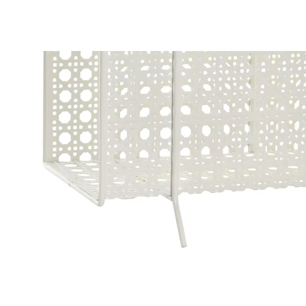 Lehtiteline DKD Home Decor Valkoinen Luonnollinen Metalli korihuonekalut Boho 36,5 x 15 x 41 cm