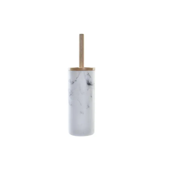 Tualetes Birste DKD Home Decor Balts Dabisks Metāls Sveķi Gumijas Marmors Scandi 30 x 40 cm 10,3 x 10,3 x 38 cm