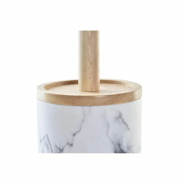 Tualetes Birste DKD Home Decor Balts Dabisks Metāls Sveķi Gumijas Marmors Scandi 30 x 40 cm 10,3 x 10,3 x 38 cm