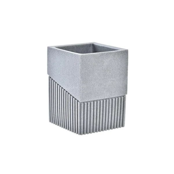 Держатель для зубной щетки DKD Home Decor Серый Смола 7,6 x 7,6 x 10 cm
