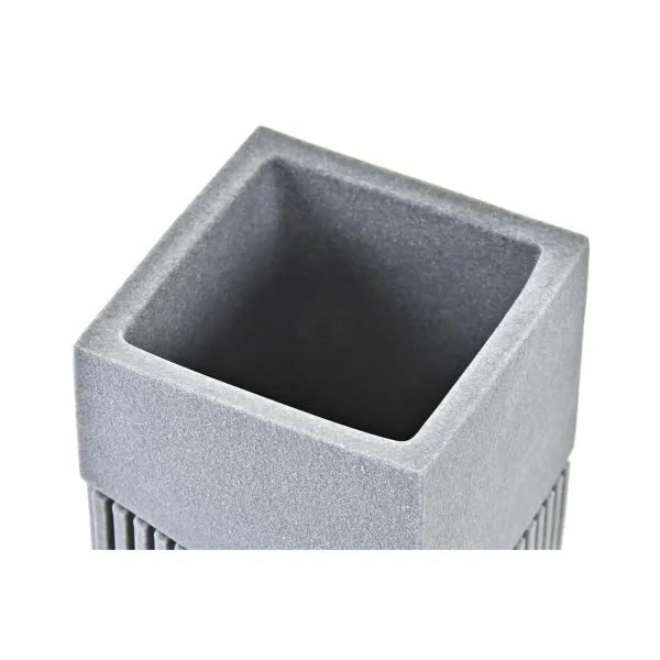 Dantų šepetėlio laikiklis DKD Home Decor Pilka Derva 7,6 x 7,6 x 10 cm