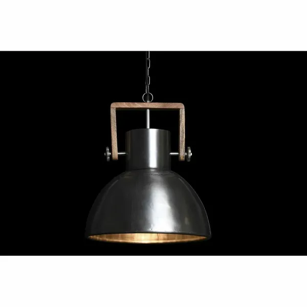 griestu gaismas DKD Home Decor Brūns Sudrabains Dzelzs Mango koks 50 W 40 x 40 x 47 cm