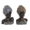 Dekoratyvinė figūrėlė DKD Home Decor Auksinis Sidabras Afrikietė 24 x 18 x 36 cm (2 vnt.) (2 Dalys)