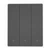 Smart WiFi wall switch SONOFF M5-3C-80 (3-channel, for frame, graphite)