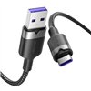 USB 2.0 A to USB-C 6A Vention CTOBF 1M cable (black)