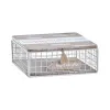 Decorative box DKD Home Decor White Brown Wood Metal Spirals Mediterranean
