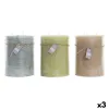 Svece DKD Home Decor Zils Brūns Zaļš 14,5 x 14,5 x 20 cm Vaniļa Vasks (3 gb.)