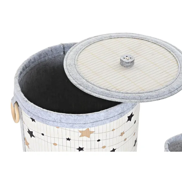 Универсальная корзина DKD Home Decor Бамбук Звезды 36 x 36 x 50 cm