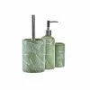 Набор для ванной DKD Home Decor Зеленый Серебристый полипропилен Dolomite Тропический Лист растения 9,5 x 9,5 x 37 cm
