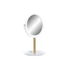 spogulis DKD Home Decor Balts Dabisks Bambuss Alumīnijs polistirols 17 x 17 x 31 cm