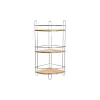 Kylpyhuonehyllyt DKD Home Decor Bambu Alumiini Ruostumaton kromimetalli Luonnollinen 19,5 x 19,5 x 47 cm