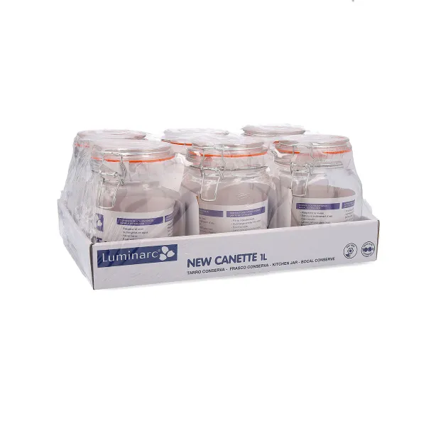 Stiklinis indas Quid New Canette Skaidrus stiklas (1L) (Pack 6x)