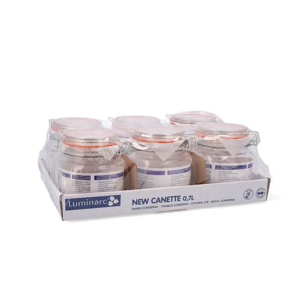 Стеклянная банка Quid New Canette Прозрачный Cтекло (0,7L) (Pack 6x)