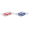 Stalo skalbinių rinkinys DKD Home Decor Mėlyna Balta Raudona 150 x 150 x 0,5 cm (2 vnt.)