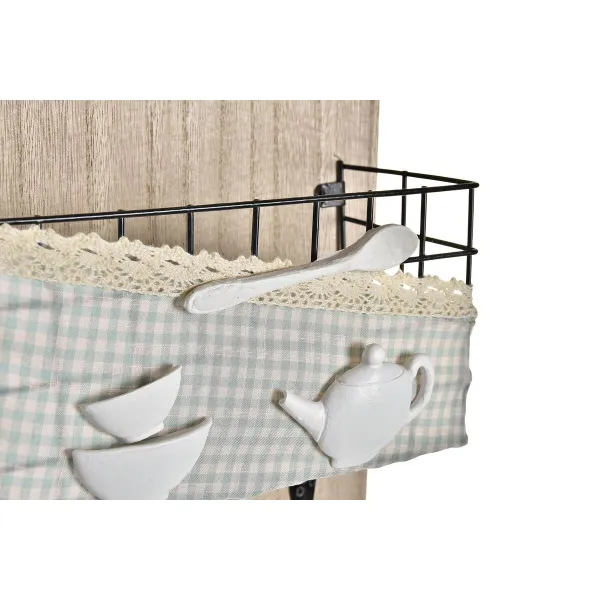 Uz sienas piestiprināts mēteļa pakaramais DKD Home Decor Koks Metāls 23 x 9 x 36 cm