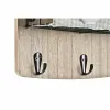 Uz sienas piestiprināts mēteļa pakaramais DKD Home Decor Koks Metāls 23 x 9 x 36 cm