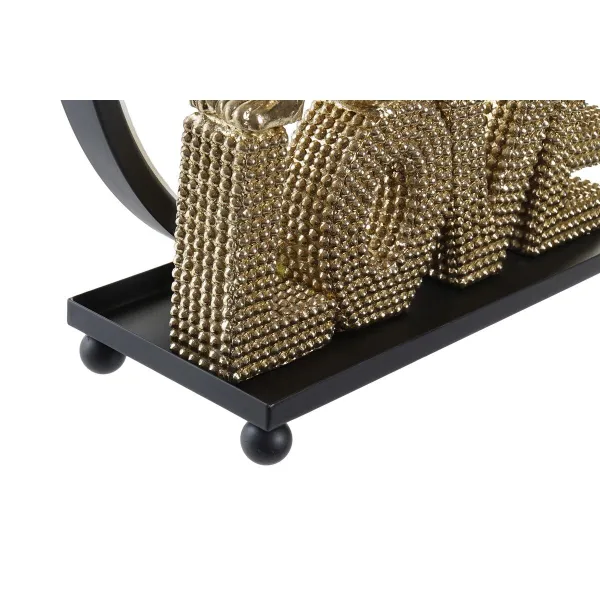 Светящееся украшение DKD Home Decor Love Смола Кролик love 30 x 11 x 31,5 cm