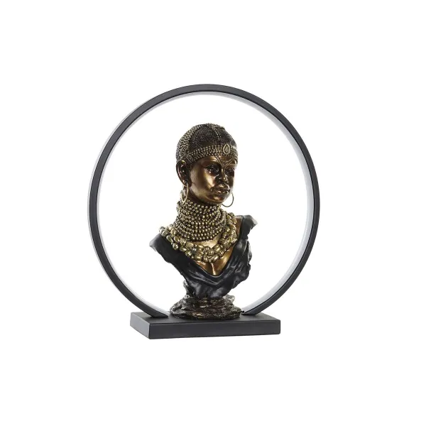 Светящееся украшение DKD Home Decor Смола Африканка (35,5 x 11 x 36 cm)